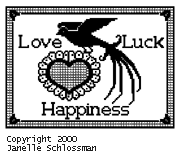 Pattern H: Love, Luck and Happiness Doily