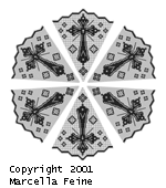 Pattern F: Radiant Cross Hexagon Centerpiece