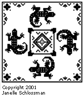 Pattern I: Lizard Walk Tablecloth