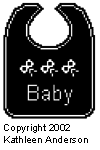 Pattern A: Baby Bows Bib