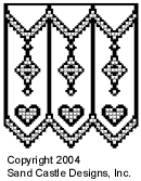 Pattern F: Hearts and Diamonds Curtains (1 panel)
