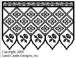 Pattern G: Rose Diamond Curtain (1 Panel)