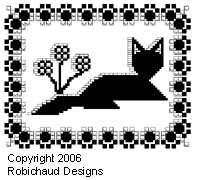 Pattern C: Cat with Flowers